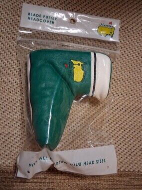 The Masters Green and White Blade Putter Headcover Authentic
